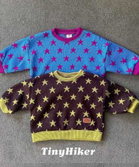 【tiny hiker】Star Gram Knit Sweatshirt