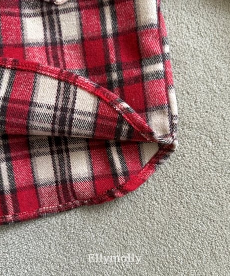 【ellymolly】Merry Check Shirt