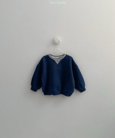 【minirobe】Two-Tone Sweatshirt