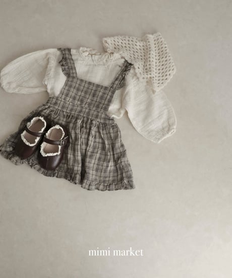【mimi-maket】check frill bloomers ops