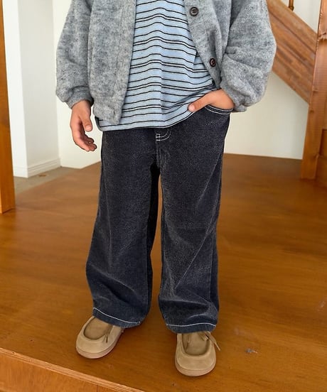 【cantuccistudio】Spy Fleece Denim Pants