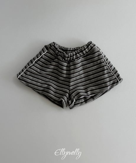 【ellymolly】Latte Stripe Balloon Shorts