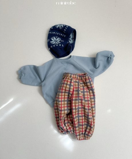 【minirobe】raglan rounded sweatshirt