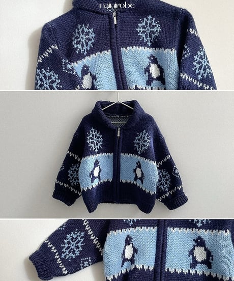 【minirobe】Penguin Knit Cardigan