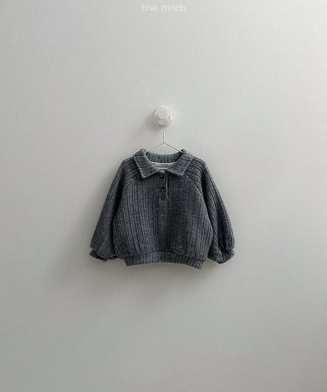 【minirobe】boy collared sweatshirt