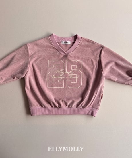 【ellymolly】Suede-Punch-Sweatshirt