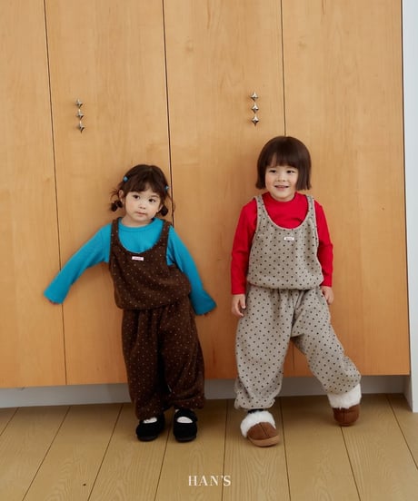 【hans】Polka Dot Fleece Vest