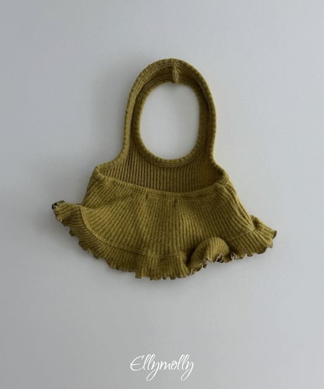 【ellymolly】Wool Ribbed Halter Top