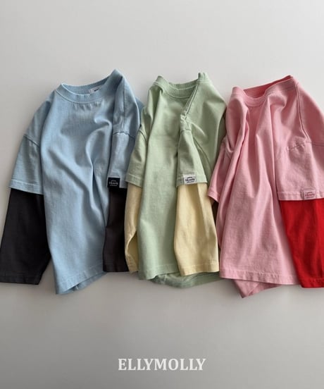 【ellymolly】Color-Blocked-T-shirt