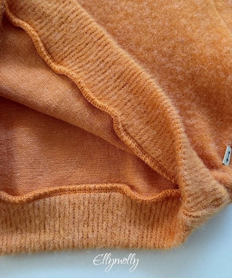 【ellymolly】Chic Brush V-Neck Knit