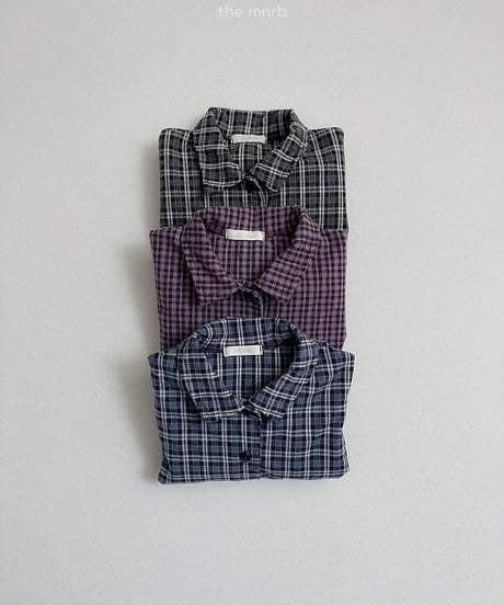 【minirobe】Lia Check Shirt