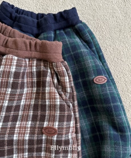 【ellymolly】Paddy Fur Check Pants
