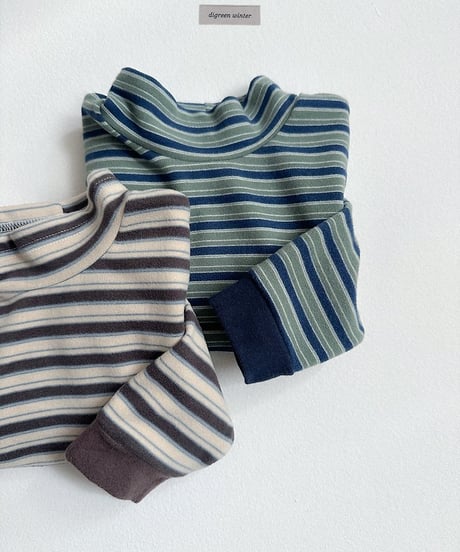 【digreen】Mix Turtle-neck Tee