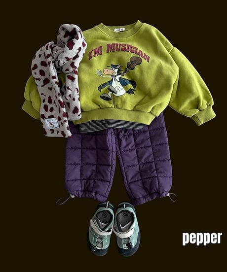 【pepper】Square Quilted Padded Pants