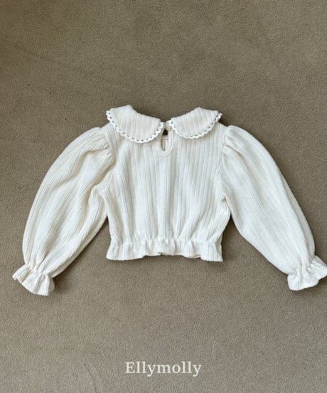 【ellymolly】Honey Round Collar Blouse