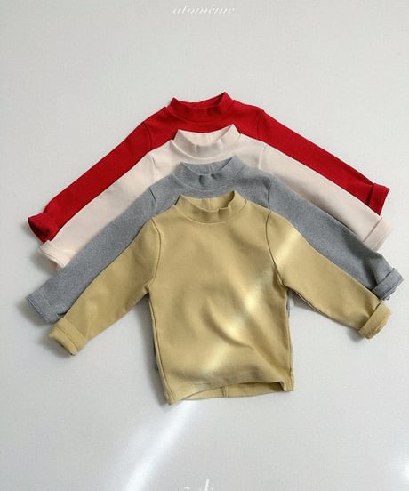 【atomeme】Plain Turtleneck T-shirt