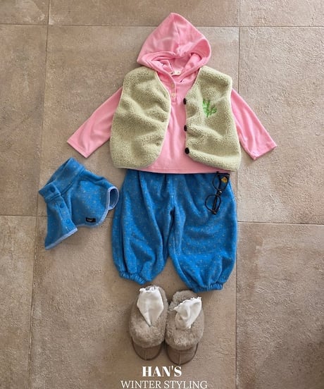 【hans】Fleece Dot Warmer