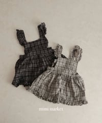 【mimi-maket】check frill bloomers ops