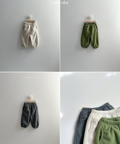 【minirobe】Teddy jogger pants
