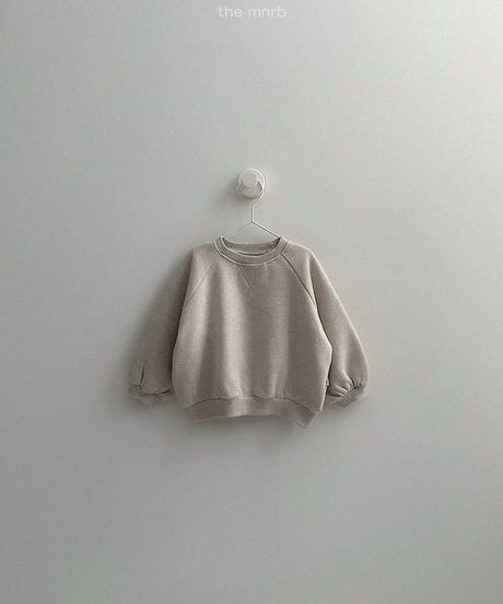 【minirobe】raglan rounded sweatshirt