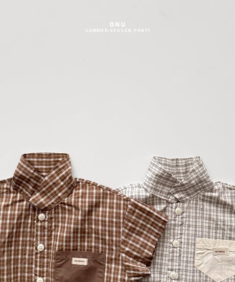 【onu】check shirt