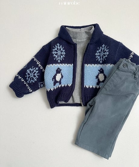 【minirobe】eyelet turtleneck tee