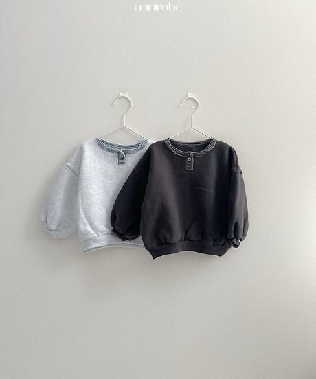 【minirobe】popo placket sweatshirt