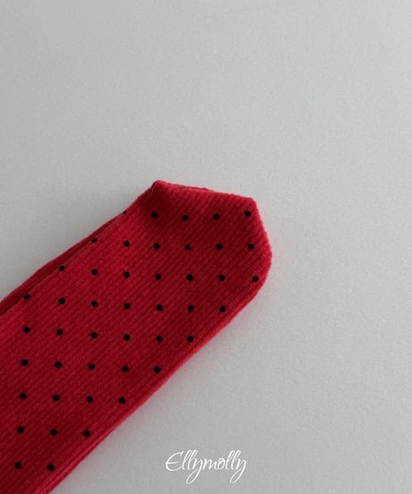 【ellymolly】Dot Ribbed Fleece Socks