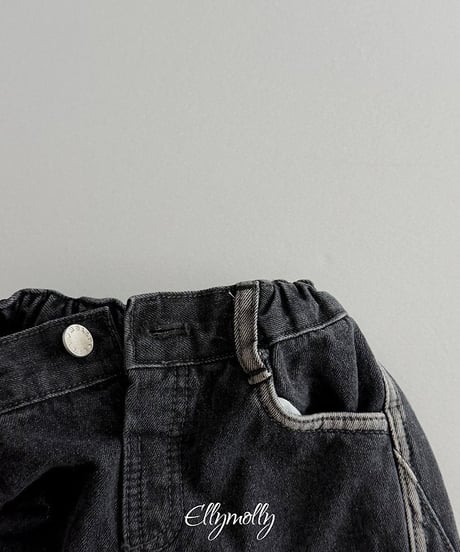 【ellymolly】Linework Fleece Denim Pants