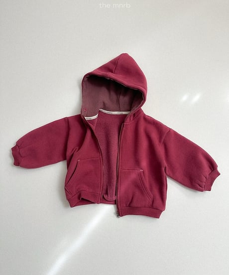 【minirobe】Barrel hood zip-up