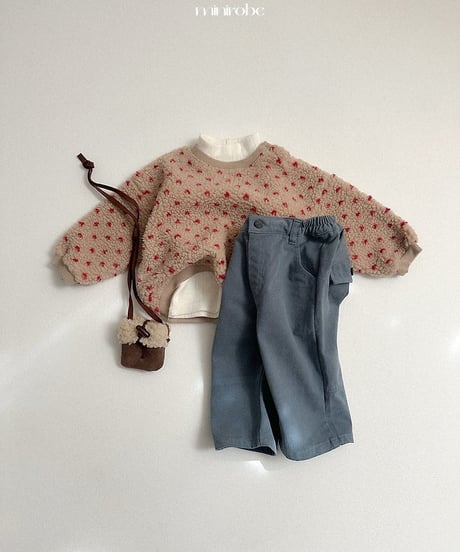 【minirobe】Button peach pants