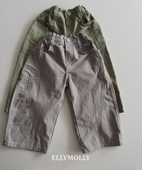 【ellymolly】Pigment Curve Pants