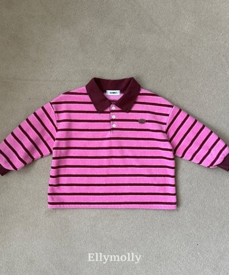 【ellymolly】Pom Pom Snow Collared T-Shirt