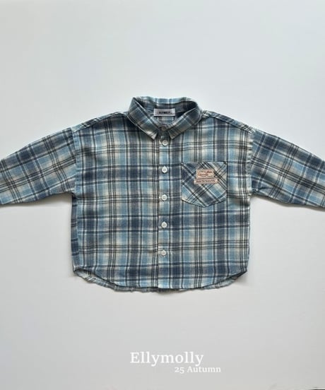 【ellymolly】Choco Check Shirt