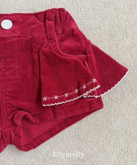 【ellymolly】Rosy Frill Mini Shorts