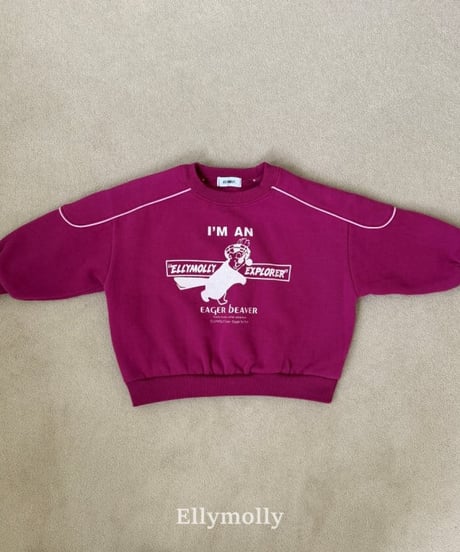 【ellymolly】Crew Stripe Sweatshirt