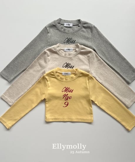 【ellymolly】Nine Cropped T-Shirt