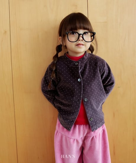 【hans】Velvet Dot Cardigan