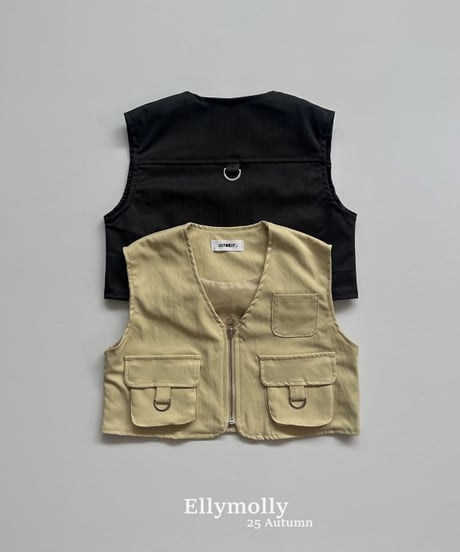 【ellymolly】D-Ring Pocket Vest