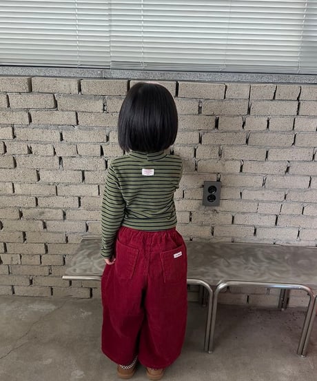 【pie】Carrot Stripe Turtleneck Tee