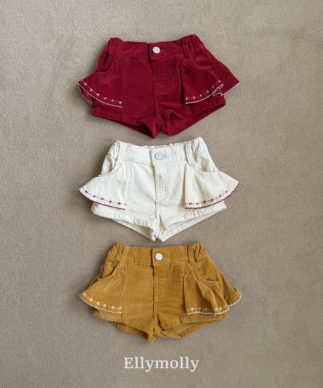 【ellymolly】Rosy Frill Mini Shorts