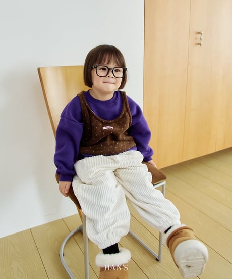 【hans】Polka Dot Fleece Vest