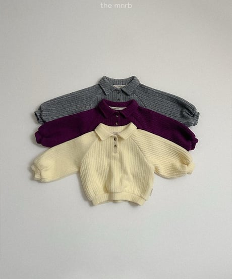 【minirobe】boy collared sweatshirt