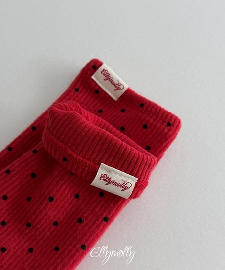 【ellymolly】Dot Ribbed Fleece Socks
