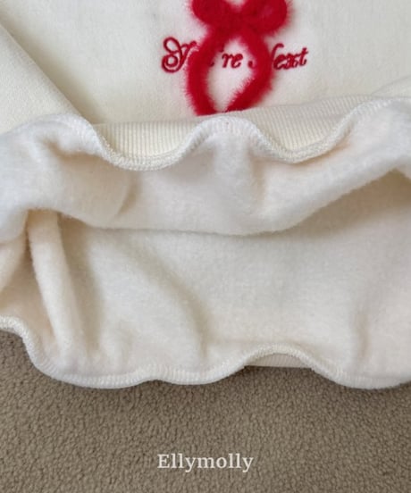 【ellymolly】Double Bow Cropped Sweatshirt