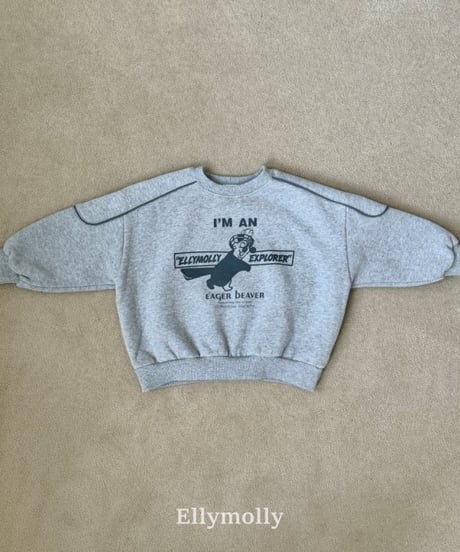 【ellymolly】Crew Stripe Sweatshirt