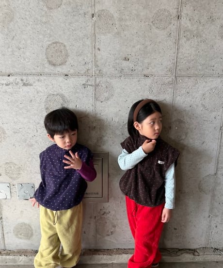 【pie】Dot Fleece Vest