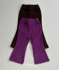 【ellymolly】Heart Pocket Bootcut Pants