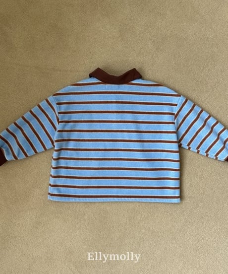 【ellymolly】Pom Pom Snow Collared T-Shirt