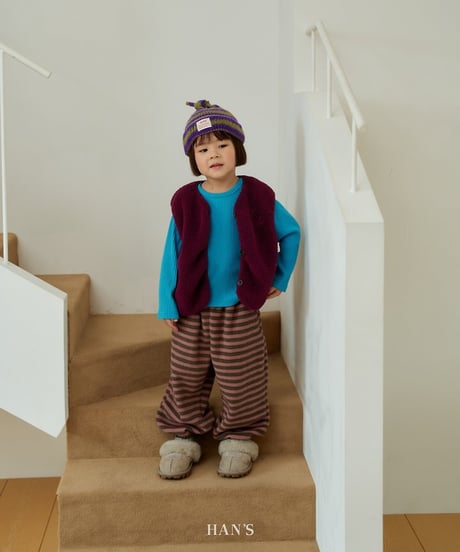 【hans】Multi Stripe Jogger Pants